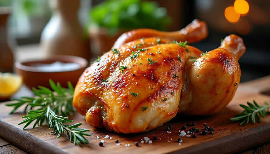 découvrez nos astuces simples et efficaces pour réussir des cuisses de poulet au four avec une peau délicieusement croustillante. recette facile et savoureuse garantie !
