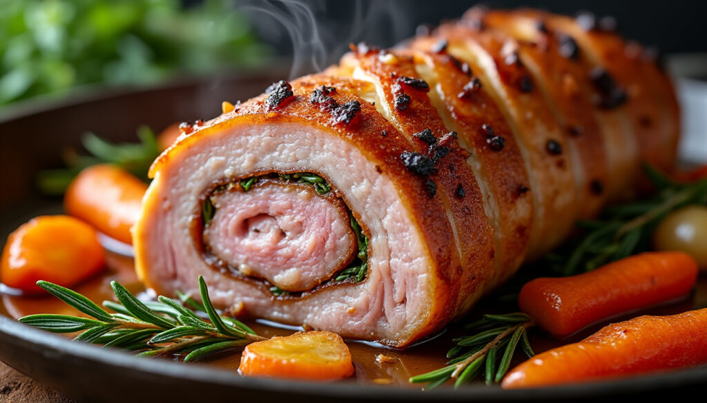 découvrez la recette parfaite de la rouelle de porc au four pour une viande fondante et savoureuse, un secret gourmand à partager en famille.