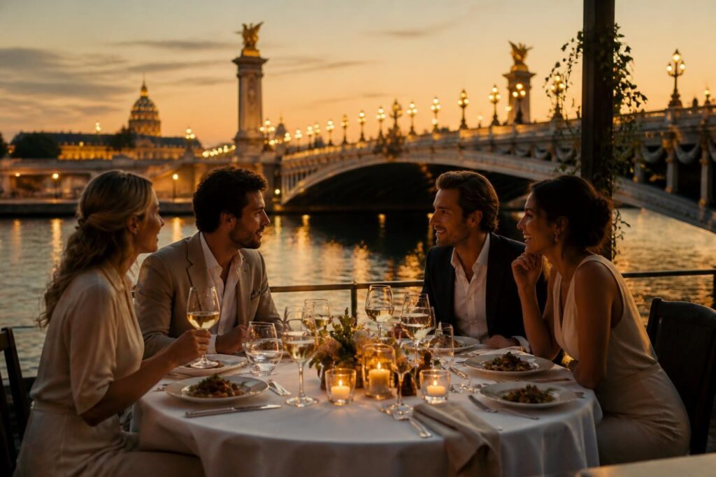 découvrez une expérience culinaire inoubliable à paris avec un dîner sur le célèbre río sena, alliant paysages enchanteurs et gastronomie raffinée.