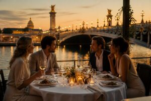 découvrez une expérience culinaire inoubliable à paris avec un dîner sur le célèbre río sena, alliant paysages enchanteurs et gastronomie raffinée.
