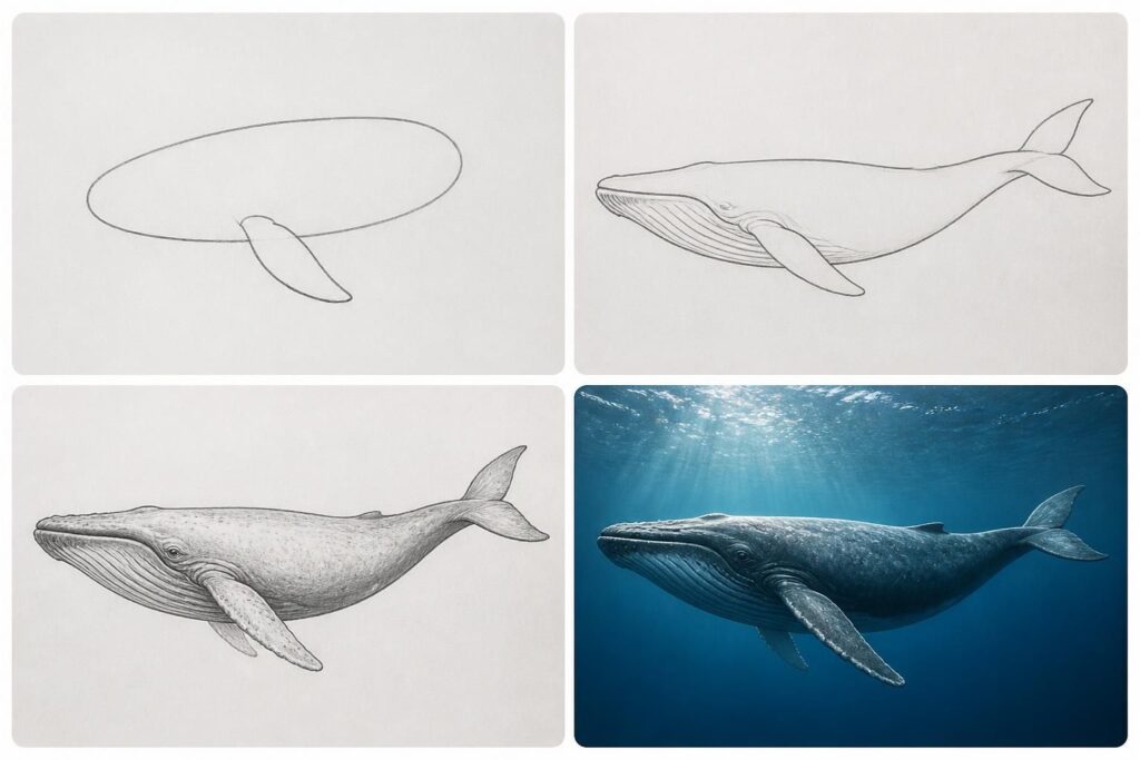 apprenez à dessiner une baleine facilement grâce à notre guide étape par étape spécialement conçu pour les débutants. suivez nos conseils simples et créatifs pour maîtriser ce dessin marin.
