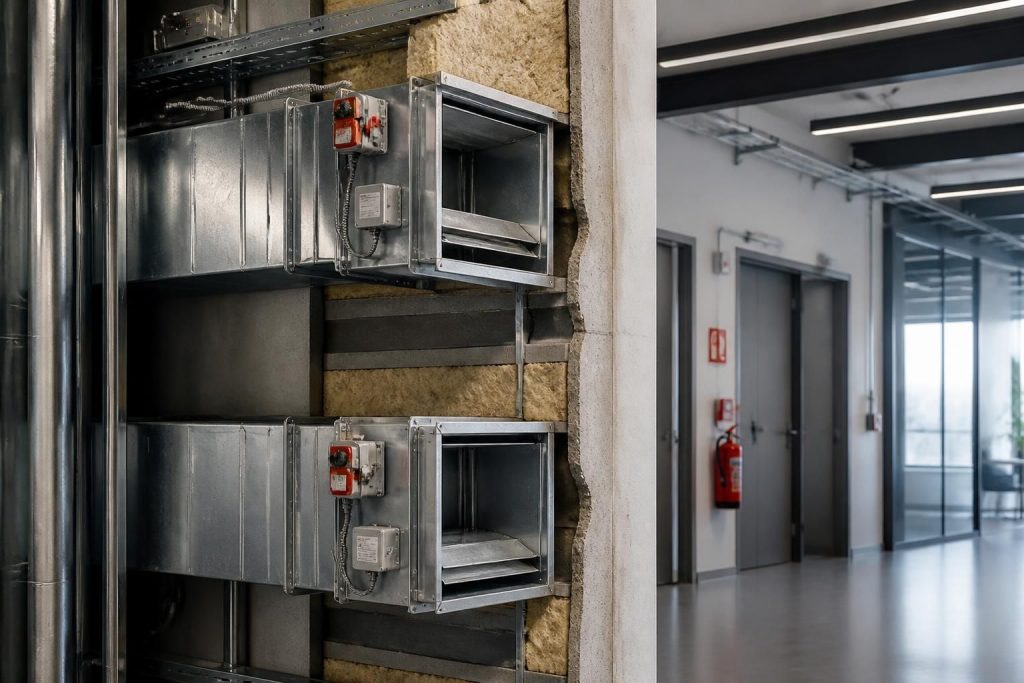 les clapets coupe feu sont essentiels pour protéger vos bâtiments contre la propagation du feu, assurant ainsi la sécurité incendie et la protection des occupants.