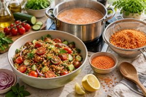 découvrez le temps de cuisson idéal des lentilles corail pour une salade savoureuse, ainsi que nos astuces pour les garder fermes et bien assaisonnées.