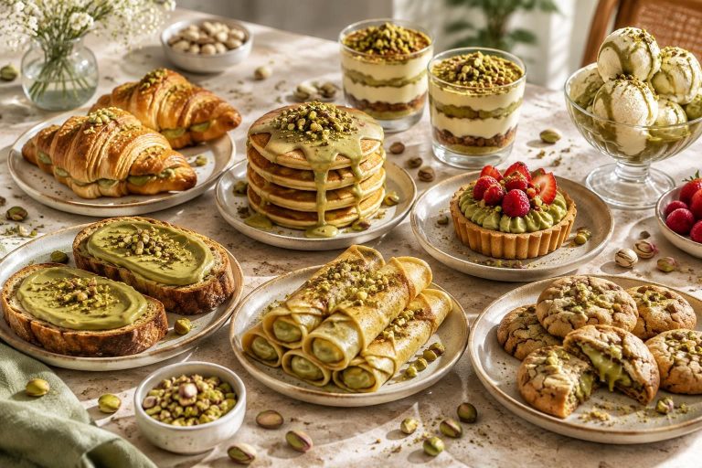 découvrez 8 idées gourmandes pour utiliser la crème de pistache : desserts, pâtisseries et douceurs faciles à préparer.