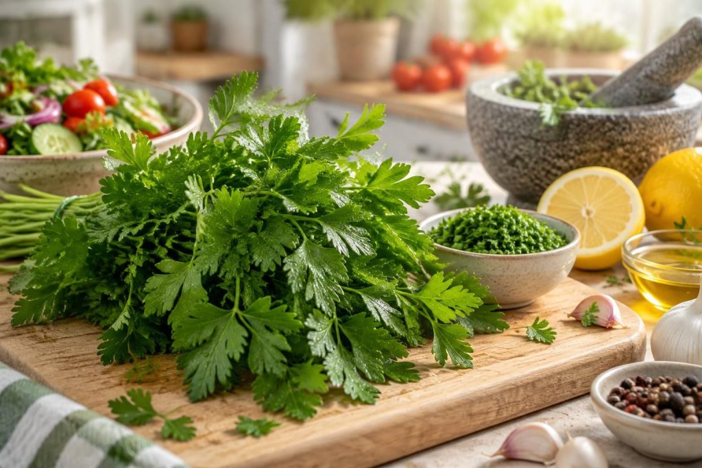 découvrez les vertus du persil, ses bienfaits nutritionnels et ses usages en cuisine pour relever vos plats et varier les saveurs au quotidien.