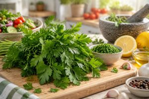 découvrez les vertus du persil, ses bienfaits nutritionnels et ses usages en cuisine pour relever vos plats et varier les saveurs au quotidien.